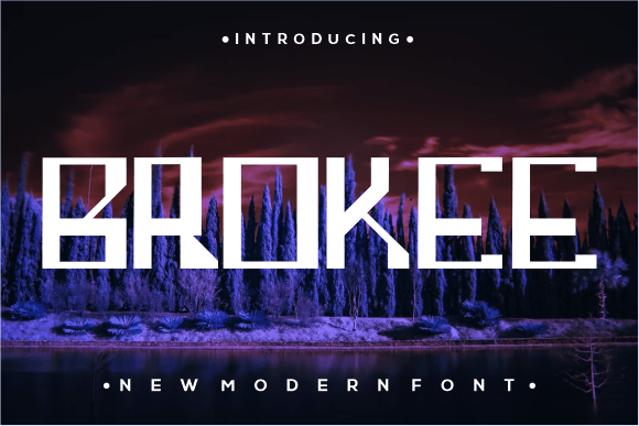 Brokee: A Bold Display Font for Modern Web Design