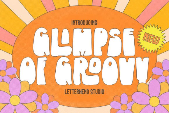 Glimpse of Groovy: A Retro Bold Typeface for Digital Designers