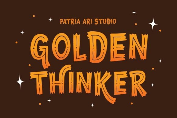 Golden Thinker: A Playful Display Font That Brings Handmade Designs to Life